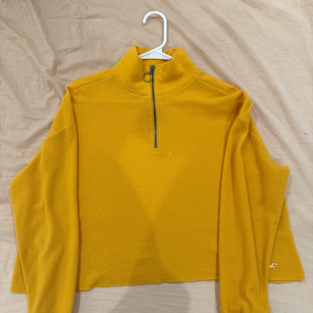 Hollister Yellow Cowl Neck Sweater
